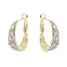 Load image into Gallery viewer, Vintage Inspired 18K Gold Plated Diamond Zircon Dangle Earrings
