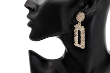 Load image into Gallery viewer, Vintage Inspired Jewel Encrusted Dangle Earrings (Available in Rose Gold, Gold and Silver)
